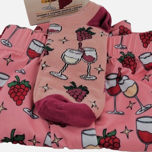 Boxed Wine Women’s Lounge Shorts and Socks New Size: M - Picture 8 of 11